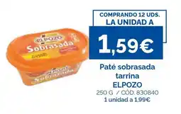 Dialsur Cash & Carry Elpozo paté sobrasada tarrina oferta