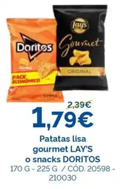 Dialsur Cash & Carry Lay's patatas lisa gourmet o snacks Doritos oferta