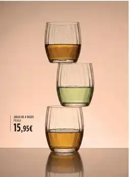 El Corte Inglés Praga - juego de 4 vasos oferta