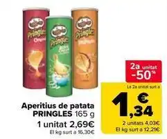 Carrefour Express Pringles - aperitivos de patata oferta