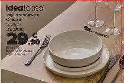 Carrefour Idealcasa - vajilla stoneware olimpia oferta