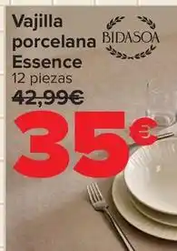 Carrefour Bidasoa - vajilla porcelana essence oferta