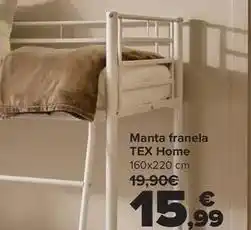 Carrefour Tex home - manta franela oferta