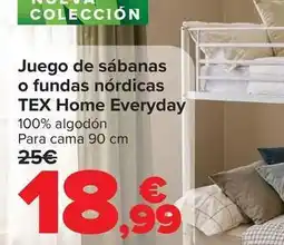 Carrefour Tex home - juego de sábanas o fundas nórdicas everyday oferta