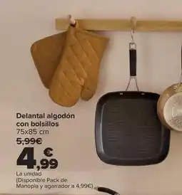 Carrefour San ignacio - delantal algodón con bolsillos oferta