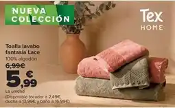 Carrefour Tex home - toalla lavabo fantasía lace oferta