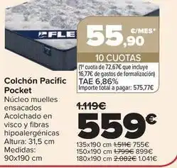 Carrefour Flex - colchón pacific pocket oferta