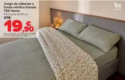 Carrefour Tex home - juego de sábanas o funda nórdica franela oferta