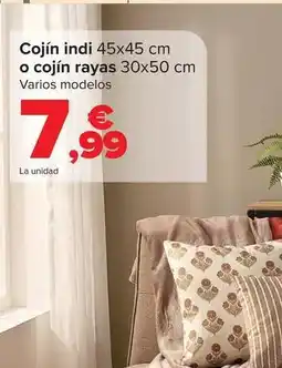 Carrefour Cojín indi o cojín rayas oferta