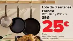 Carrefour Lote de 3 sartenes fornest oferta