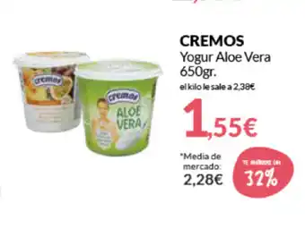 Cremos Yogur Aloe Vera 650gr.