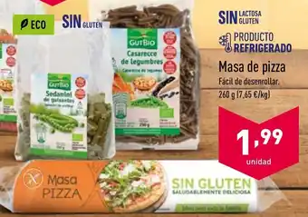 ALDI Sin Lactosa Masa de pizza 260g oferta