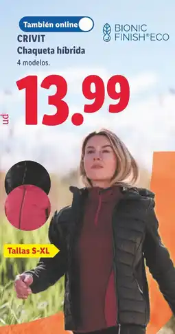 Lidl Crivit chaqueta híbrida oferta