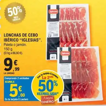 Iglesias lonchas de cebó ibérico
