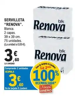 E.Leclerc Renova servilleta oferta