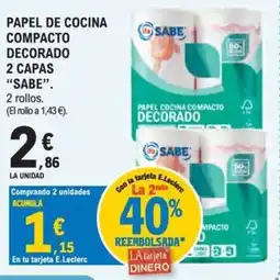 E.Leclerc Sabe papel de cocina compacto decorado oferta