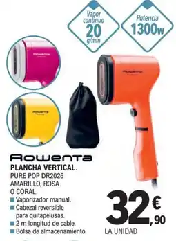 E.Leclerc Rowenta plancha vertical pure pop dr2026 oferta