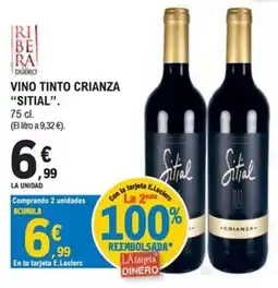 E.Leclerc Sitial vino tinto crianza oferta