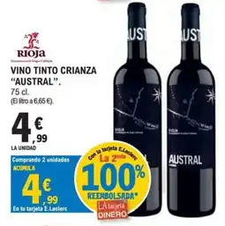 E.Leclerc Austral vino tinto crianza oferta