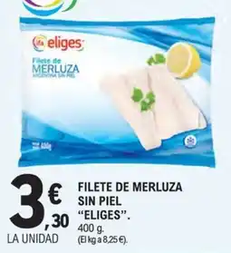 E.Leclerc Eliges filete de merluza sin piel oferta