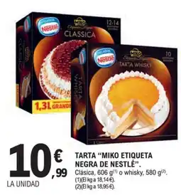 E.Leclerc Nestlé tarta miko etiqueta negra de nestlé oferta