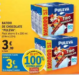 E.Leclerc Puleva batido de chocolate oferta