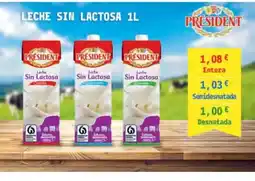 E.Leclerc President leche sin lactosa oferta
