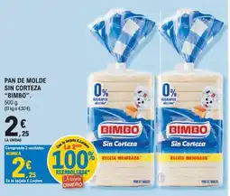 E.Leclerc Bimbo pan de molde sin corteza oferta