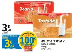 E.Leclerc Cuétara galletas maría o tostada oferta