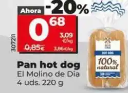 Dia El molino de dia - pan hot dog oferta