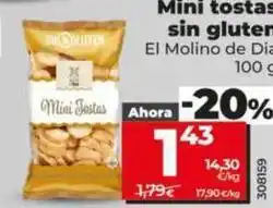 Dia El molino de dia - mini tostas sin gluten oferta