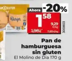 Dia El molino de dia - pan de hamburguesa sin gluten oferta