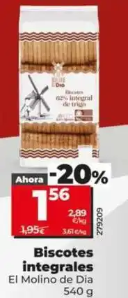 Dia El molino de dia - biscotes integrales oferta