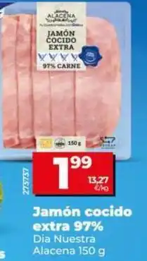 Dia Dia nuestra alacena - jamon cocido extra 97% oferta