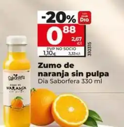 Dia Dia saborfera - zumo de naranja sin pulpa oferta