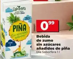Dia Dia saborfera - bebida de zumo sin azucares anadidos de pina oferta