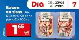 Dia Dia nuestra alacena - bacon en tiras oferta