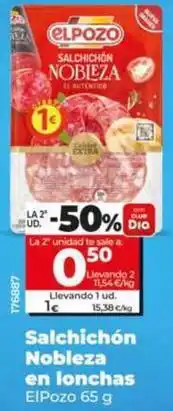 Dia Elpozo - salchichon nobleza en lonchas oferta
