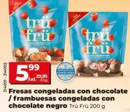 Dia Tru fru - fresas congeladas con chocolate/frambuesas congeladas con chocolate negro oferta