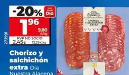 Dia Dia nuestra alacena - chorizo y salchichon extra oferta