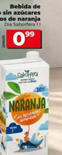 Dia Dia saborfera - bebida de zumo sin azucares anadidos de naranja oferta
