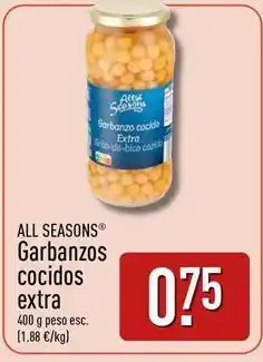 ALDI Garbanzos cocidos extra oferta