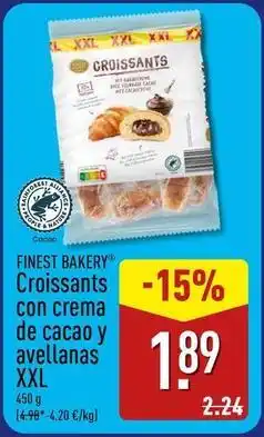 ALDI Nature - croissants con crema de cacao y avellanas xxl oferta