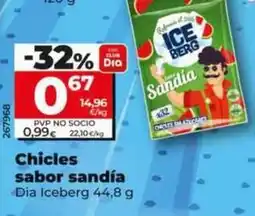 Dia Dia iceberg - chicles sabor sandia oferta