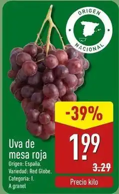 ALDI Origen - uva de mesa roja oferta