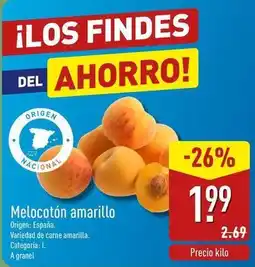 ALDI Origen - melocoton amarillo oferta