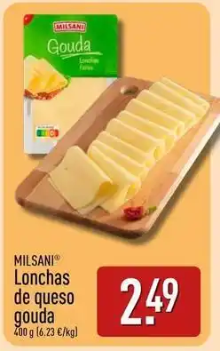 ALDI Milsani - lonchas de queso gouda oferta