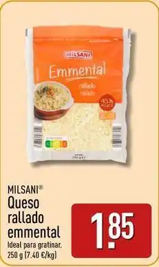 ALDI Milsani - queso rallado emmental oferta
