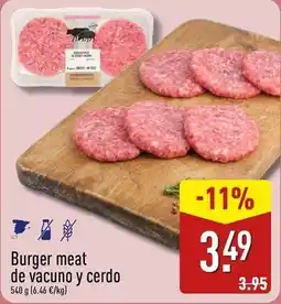 ALDI Burger meat de vacuno y cerdo oferta