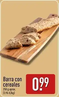 ALDI Barra con cereales oferta